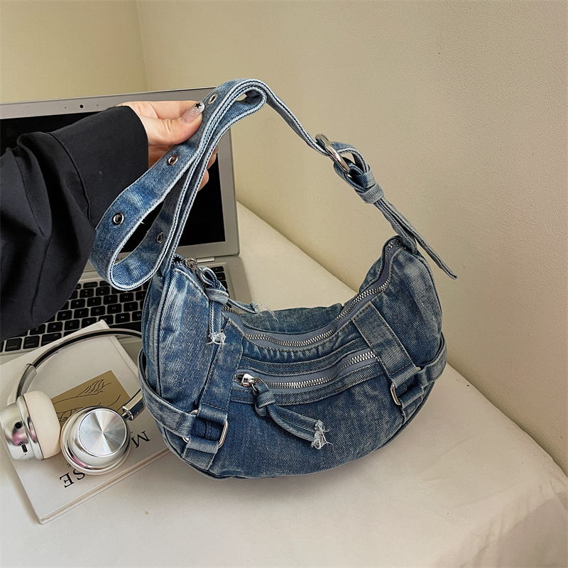 Luxury Bags Denim - Модная женская джинсовая сумка через плечо,