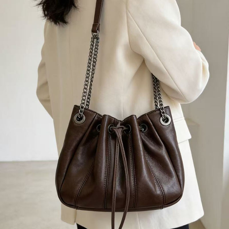 Luxury Quilted Bags - Модная сумка-ведро на шнурке, роскошная стеганая